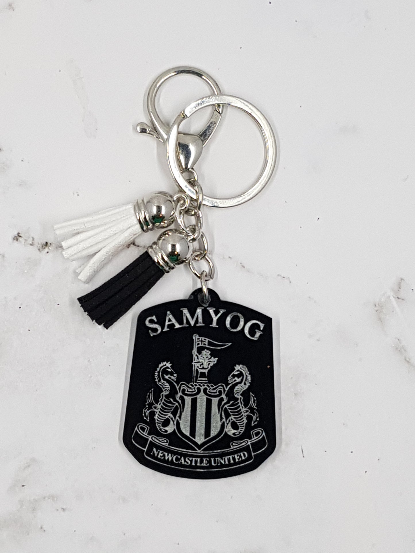 Newcastle United Personalised Keychain