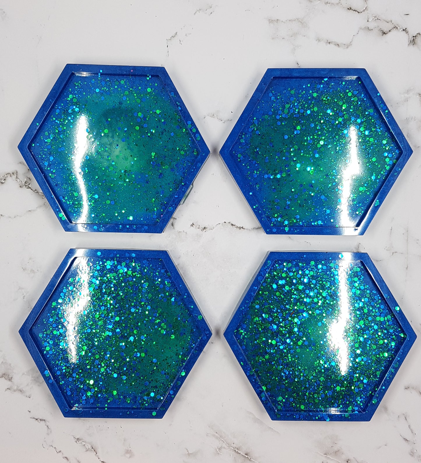 Hexagon Resin Coasters