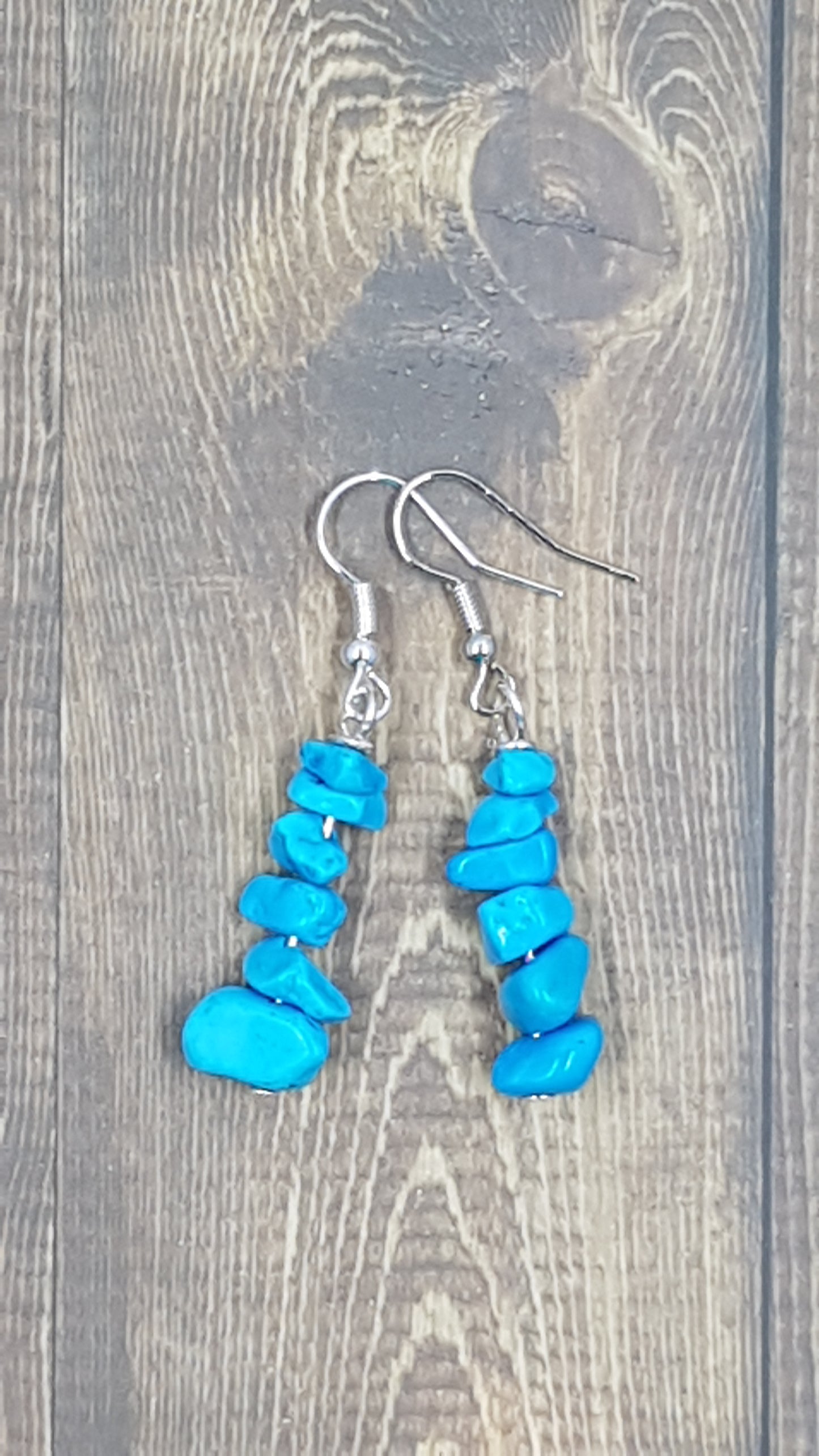 Embrace Calmness with Our Turquoise Gemstone Chip Drop Earrings