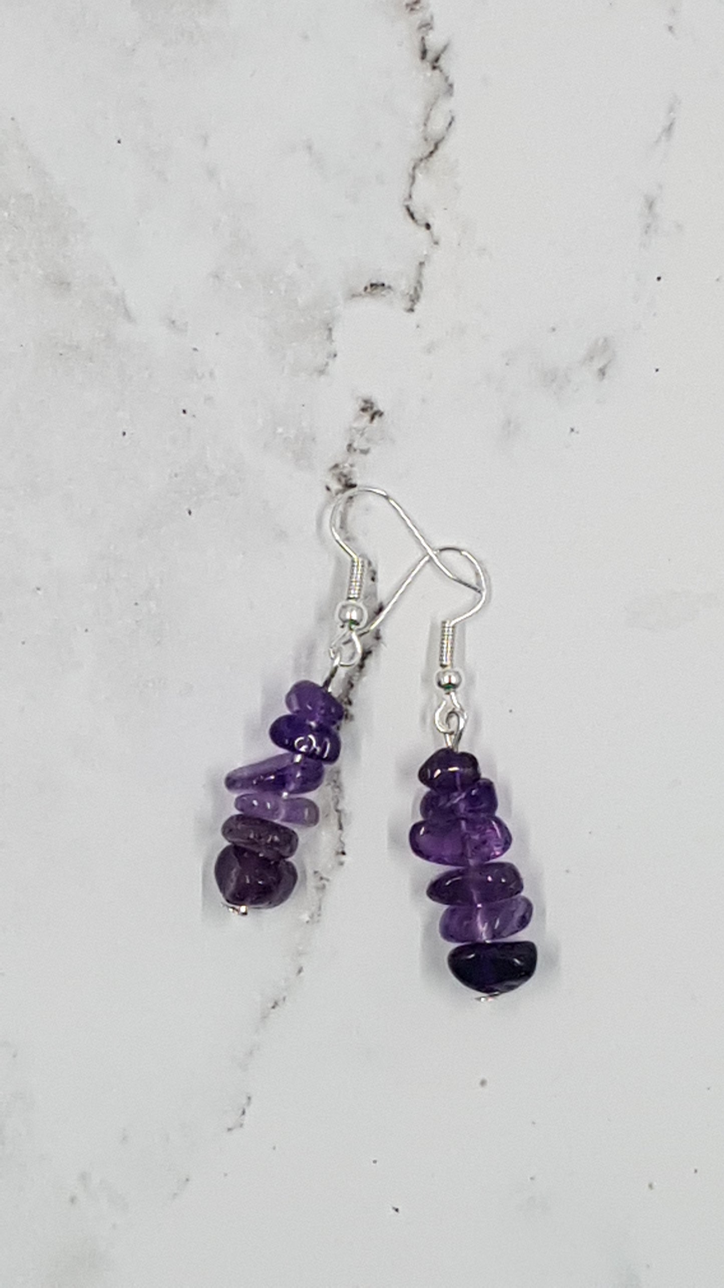 Harmonize Your Spirit with Amethyst Chip Earrings