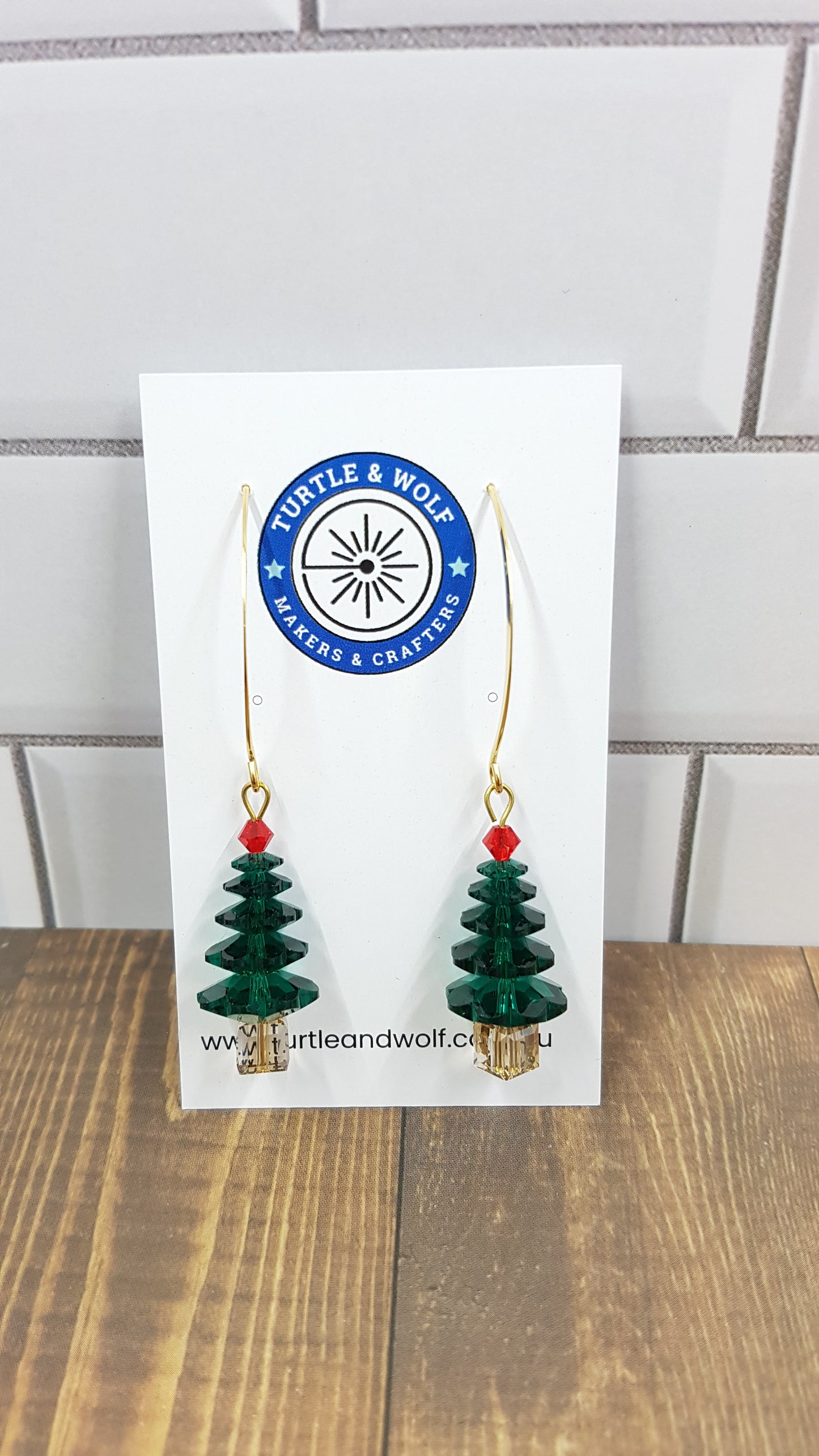 Elevate Your Holiday Style with the 5 Tier Prestige Emerald Marguerite 3700 Swarovski Crystal Beads Christmas Tree Earrings