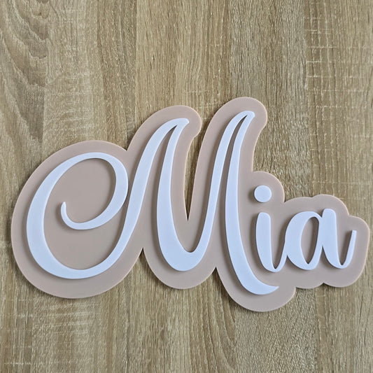 Personalised Acrylic Name Plaque – Custom 3D Nursery Wall Sign (Made in Australia)