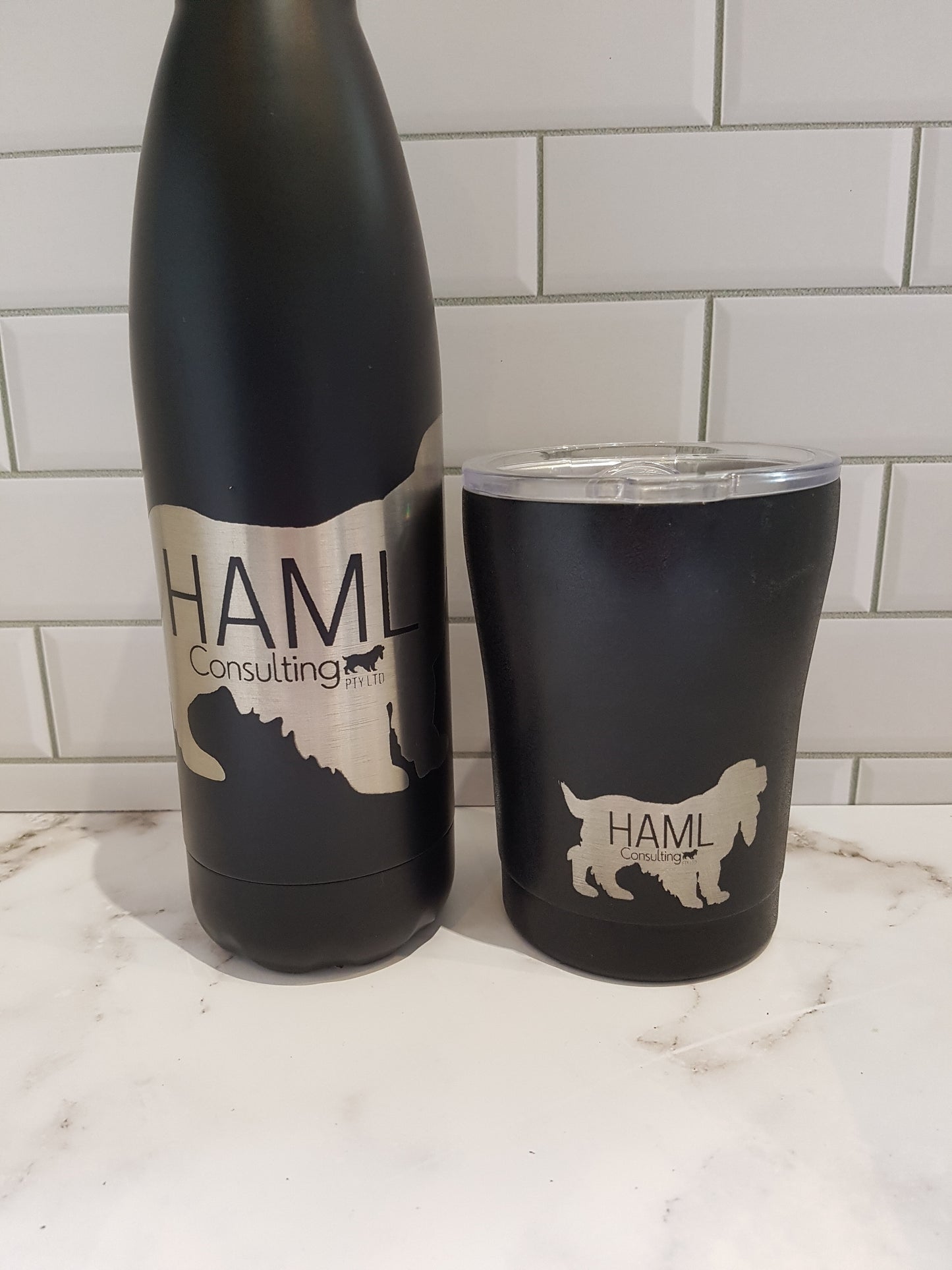 Custom Designed Laser Etched Drink Bottles