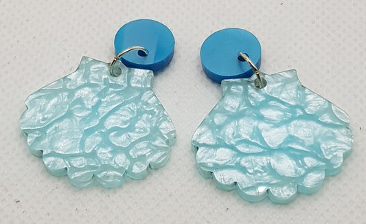 Acrylic Laser Cut Shell Earrings