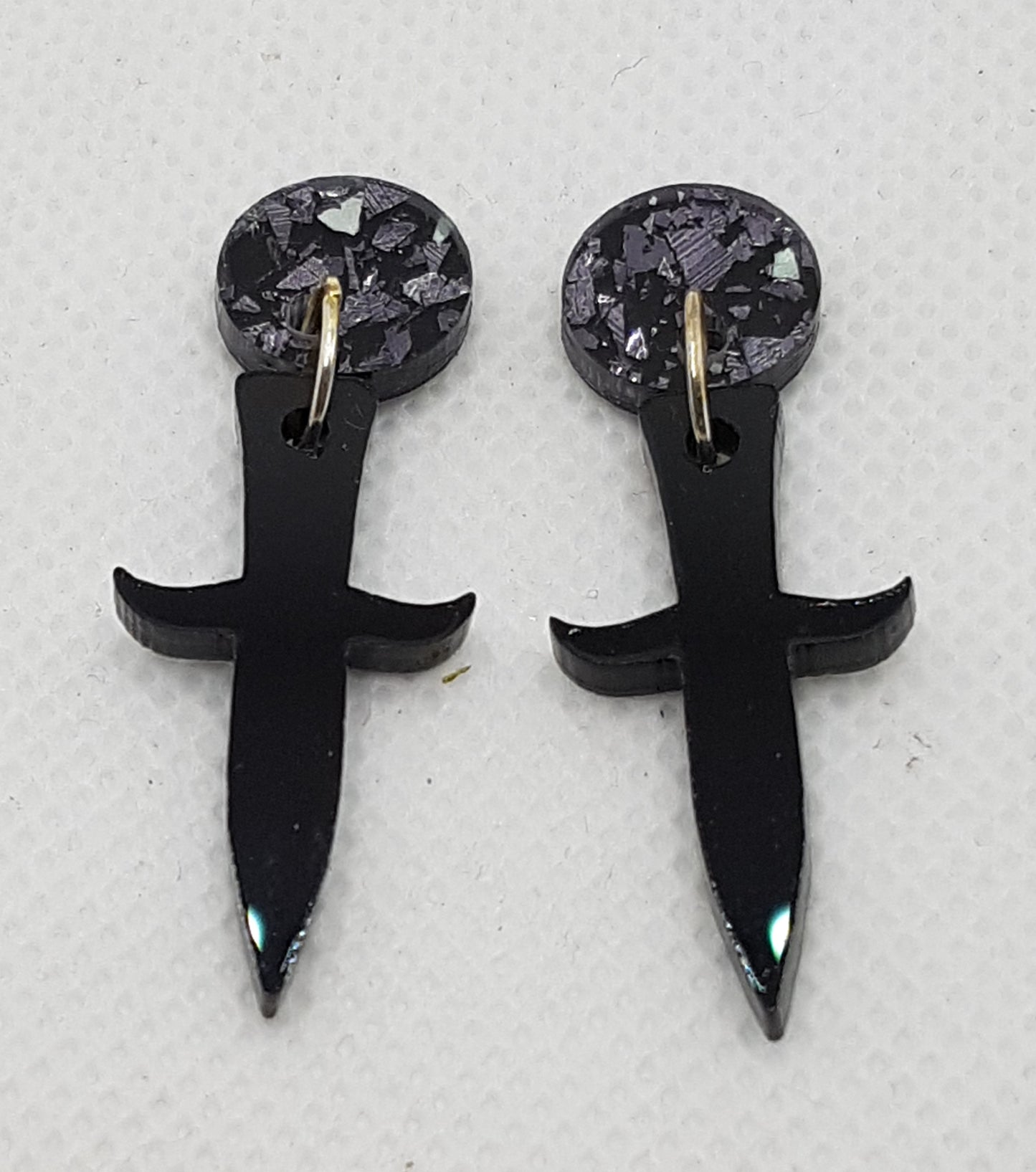 Acrylic Laser Cut Dagger Earrings