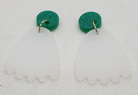 Acrylic Laser Cut Pacman Ghost Earrings