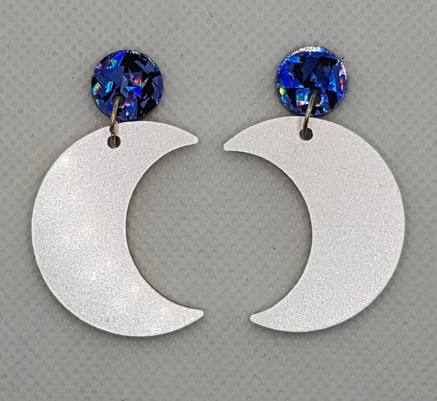 Acrylic Laser Cut Crescent Moon Earrings