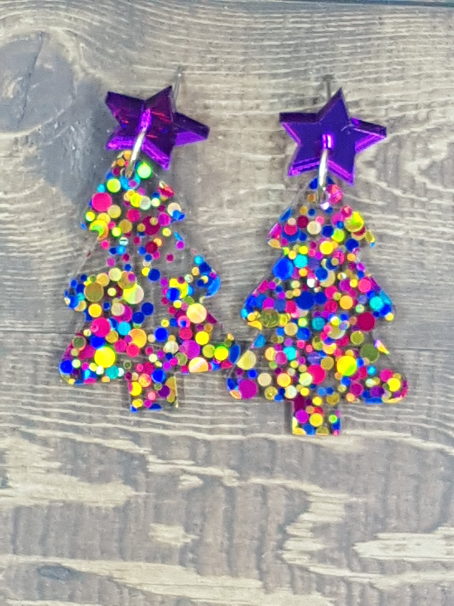 Christmas Tree Earrings Large