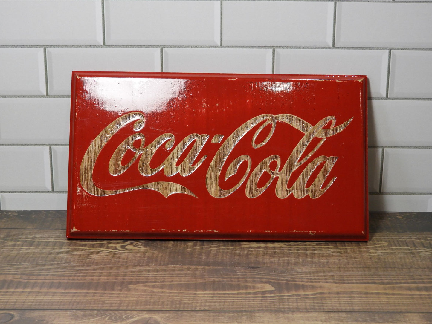 Coca-Cola Laser Engraved Sign