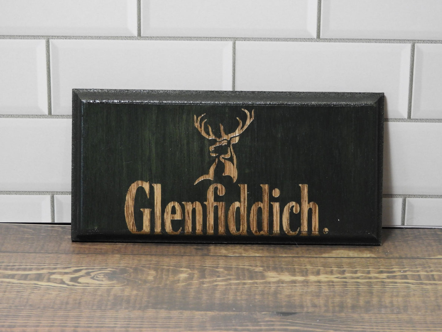 Glenfiddich laser engraved Sign