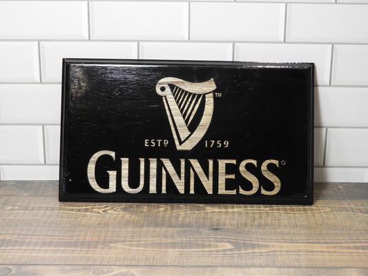 Guinness laser engraved Sign